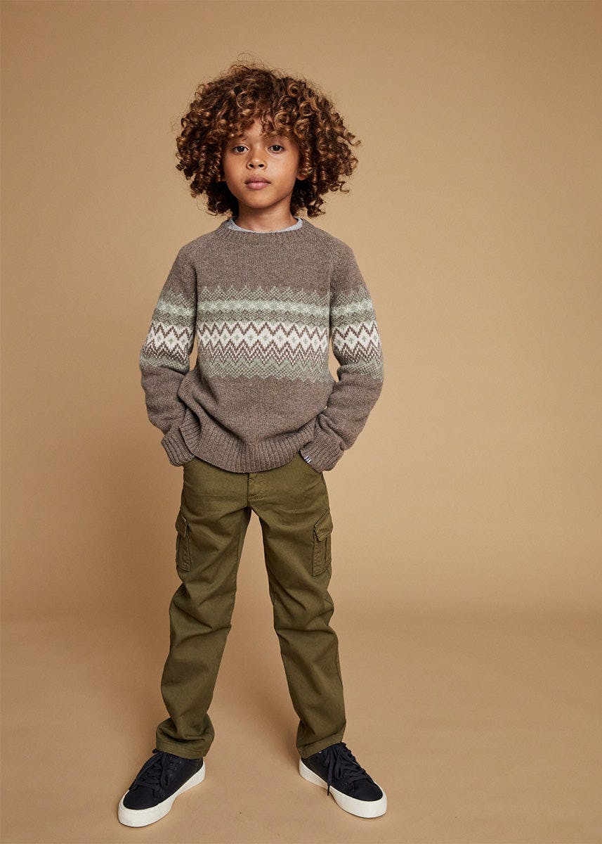 The Nocciola Jacquard Crew