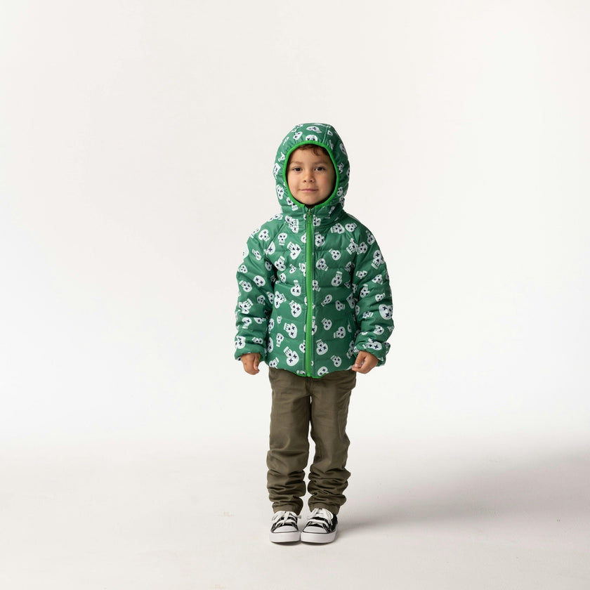 Ryan Reversible Puffer Hood Zipper Down Jacket