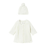 Newborn Girl Knit Coat with Hood