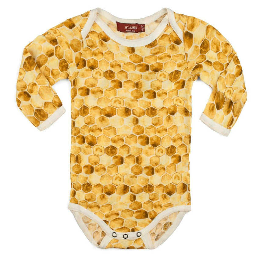 Honeycomb Bamboo Long Sleeve One Piece