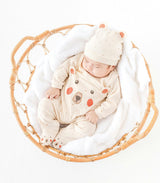 Beige Adventurous Bear Babygrow & Hat