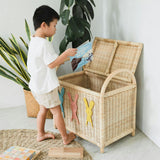 Anais Handcrafted Rattan Storage Trunk With Built-In Handles - Wicker