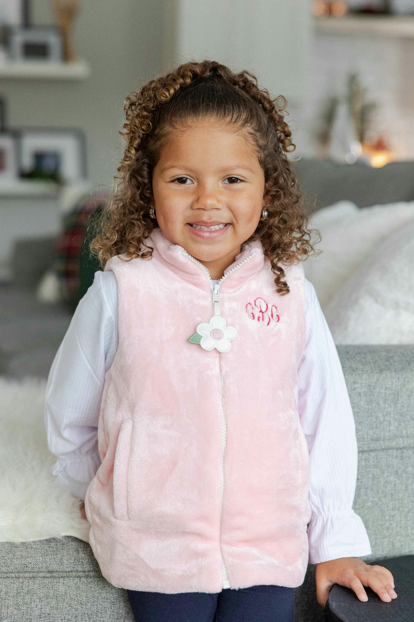 Plush Fleece Zip Up Vest