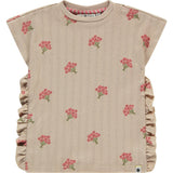 Floral Print Pointelle Top