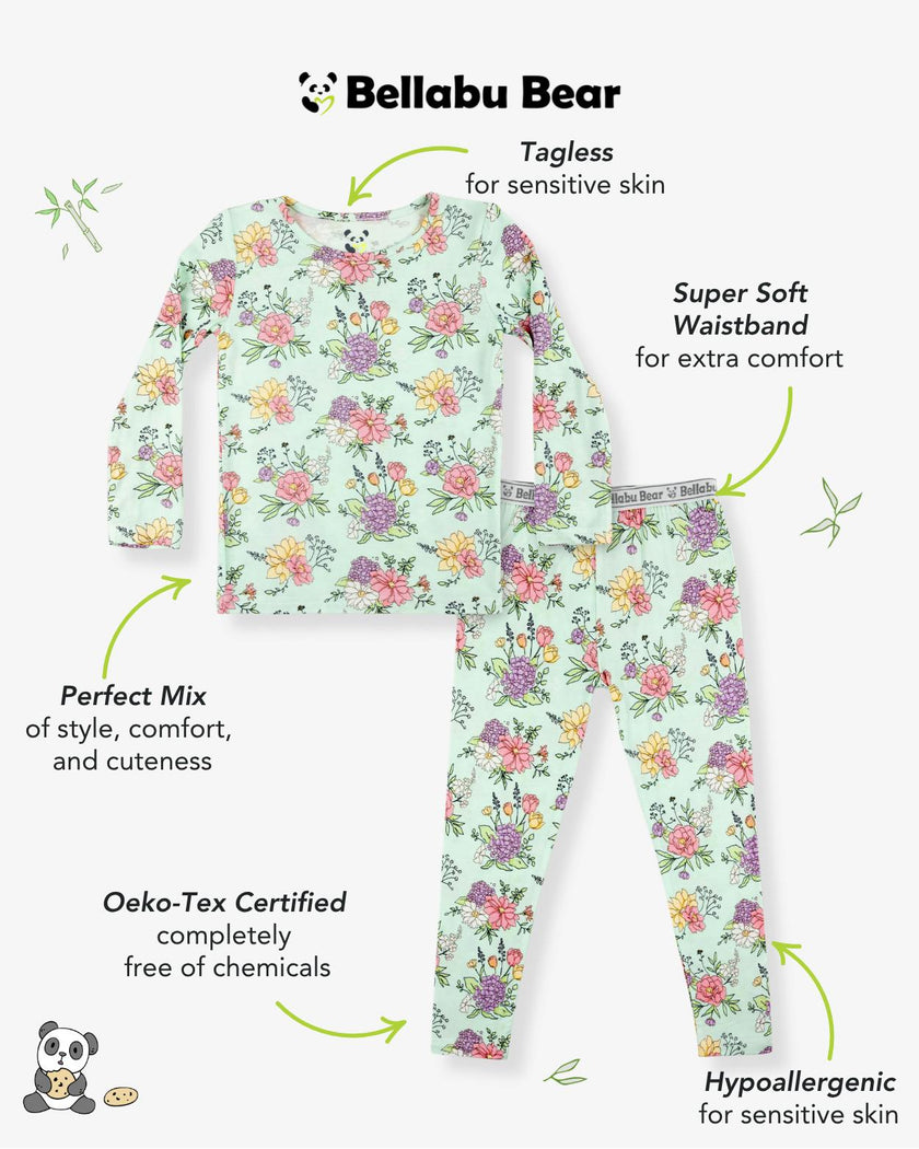 Petals & Posies Bamboo Kids Pajamas