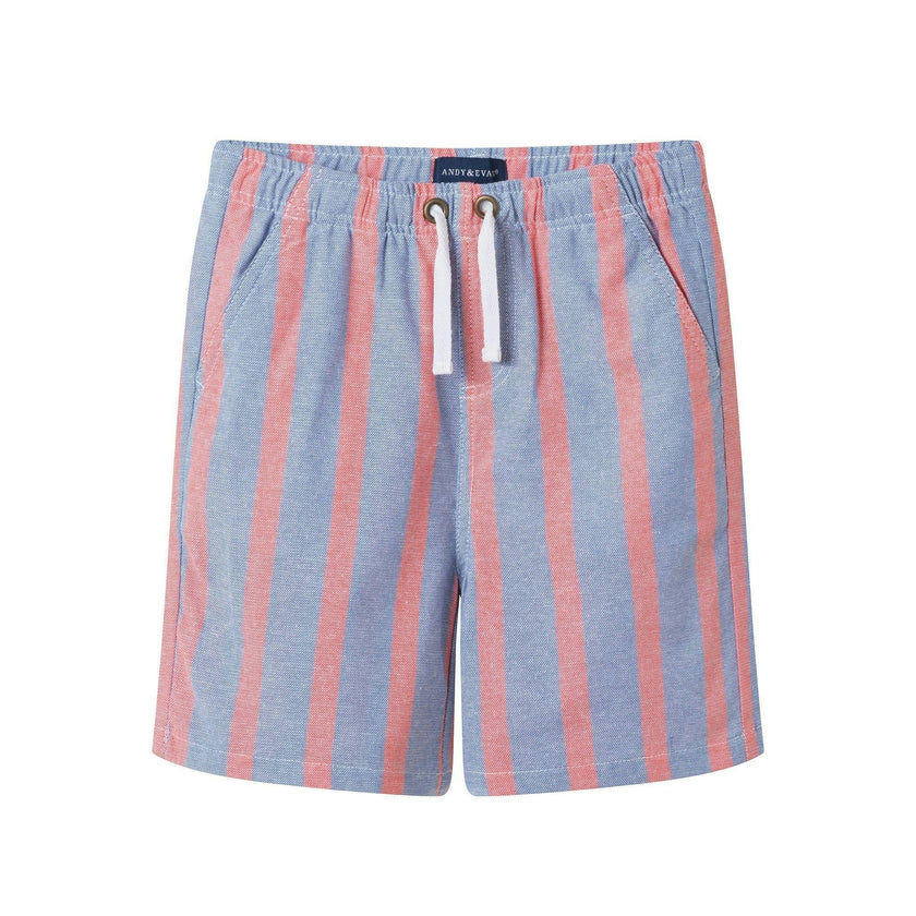 Boys Orange Striped Airy Oxford Set | Orange Stripe