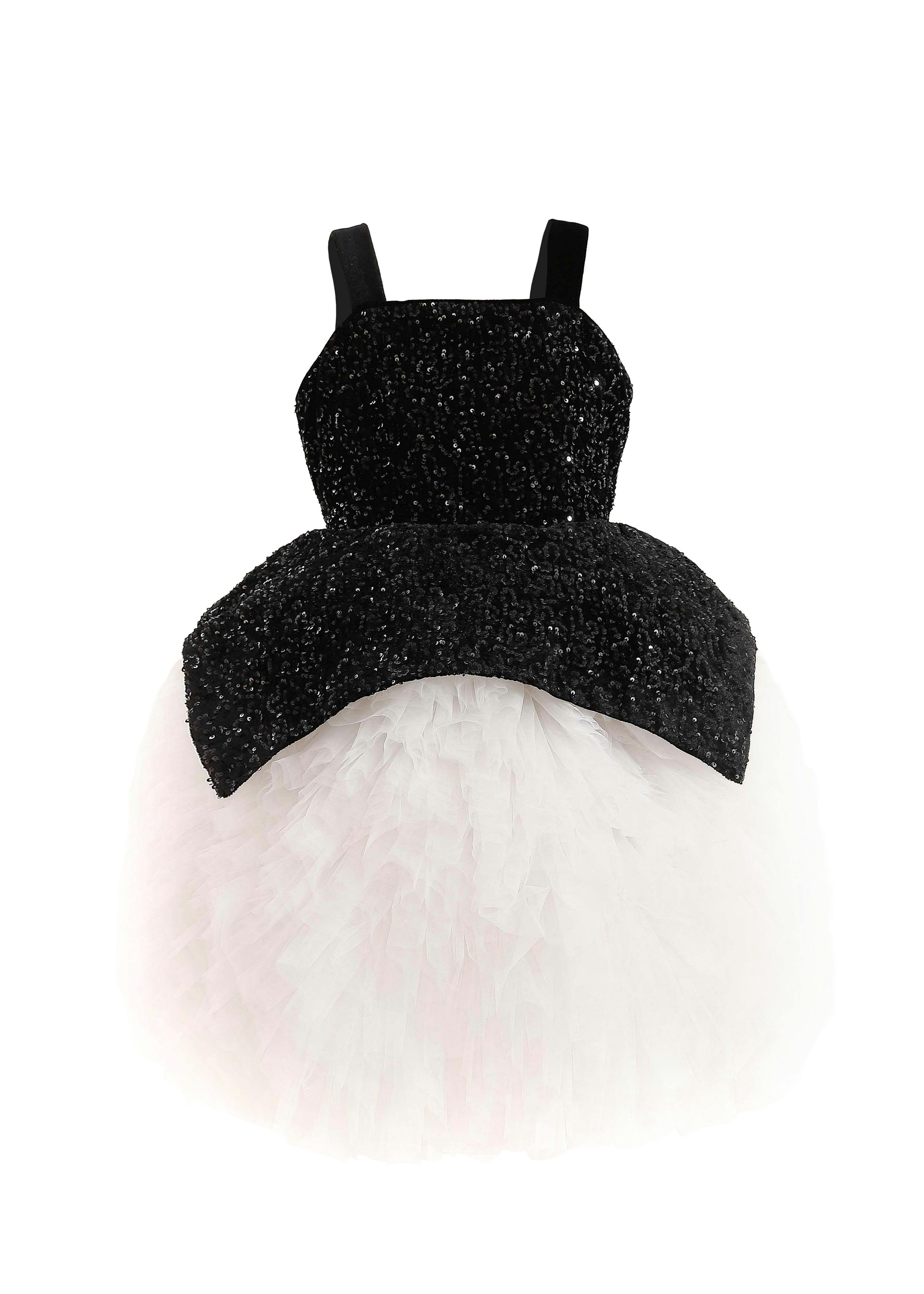 Black Glitter & Tulle Celebration Dress