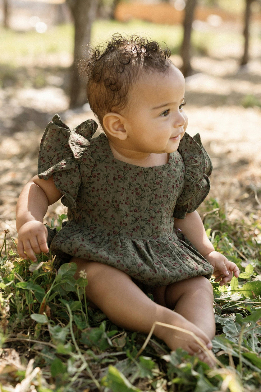 Baby Hattie Romper in Woodland Floral