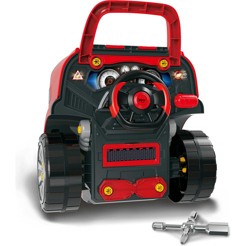 Truck Mechanic Engine Workshop (Red) - Cool Take Apart and Rebuild Engine with Remote Control Car Key
