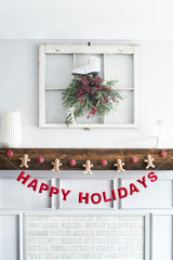 Happy Holidays Garland (Red)