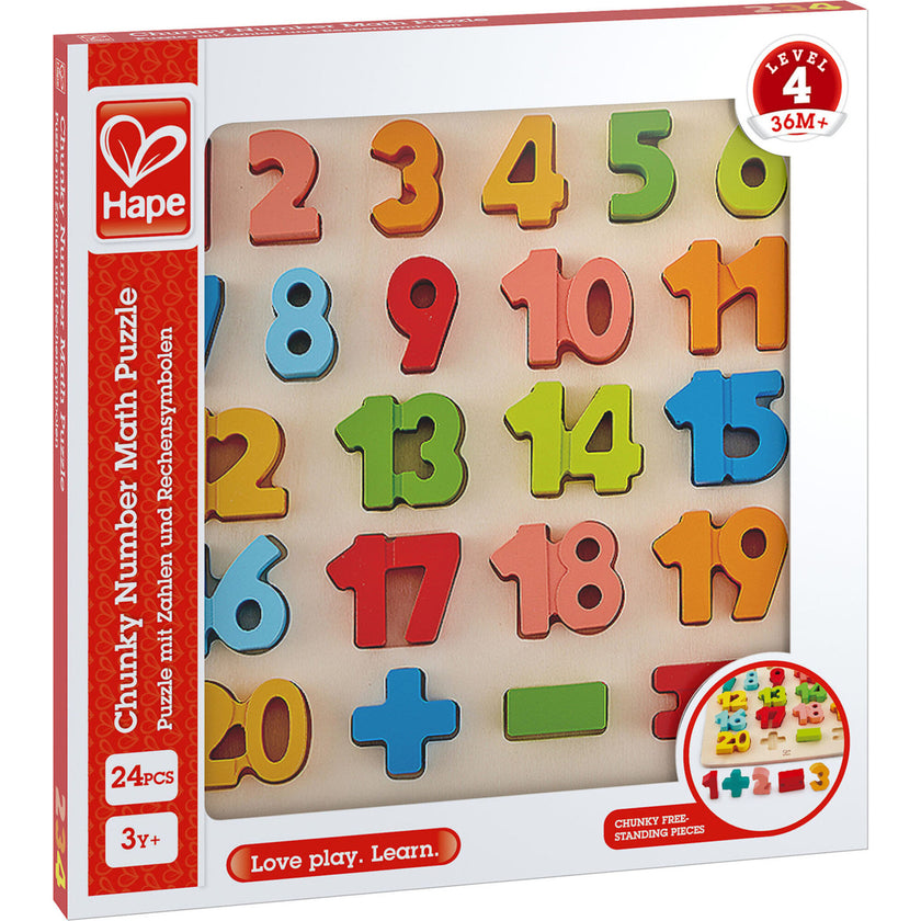 Chunky Number & Counting Wooden Block Puzzle