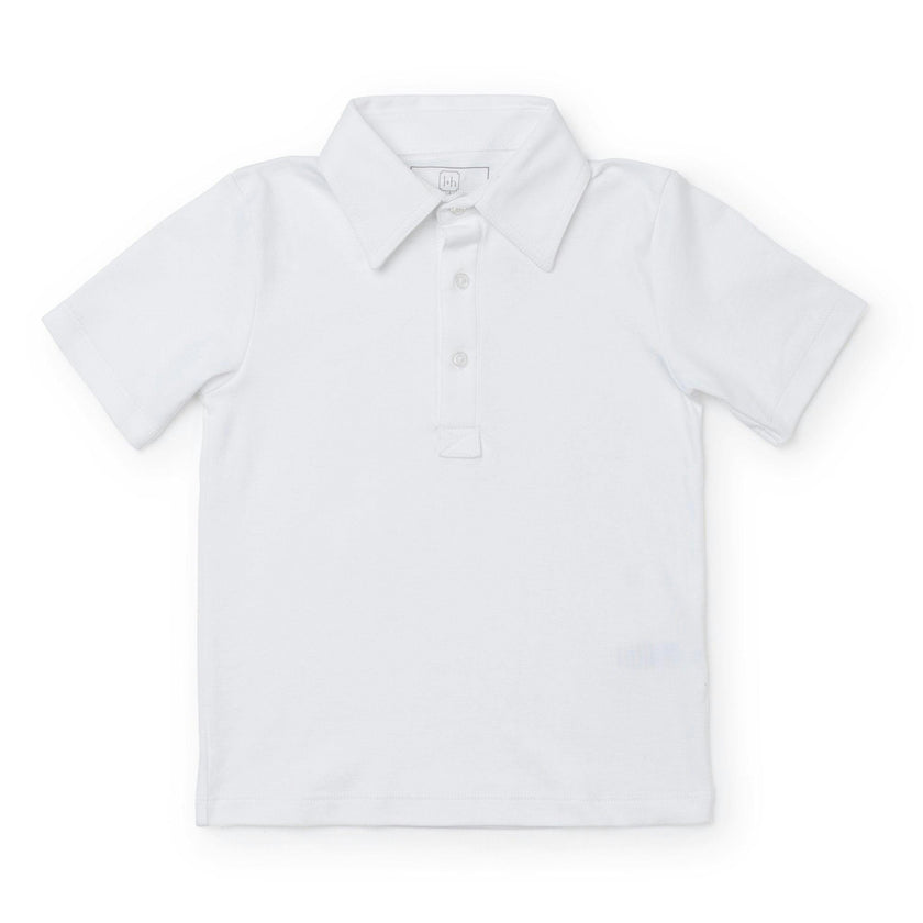 Griffin Boys' Pima Cotton Polo Golf Shirt White