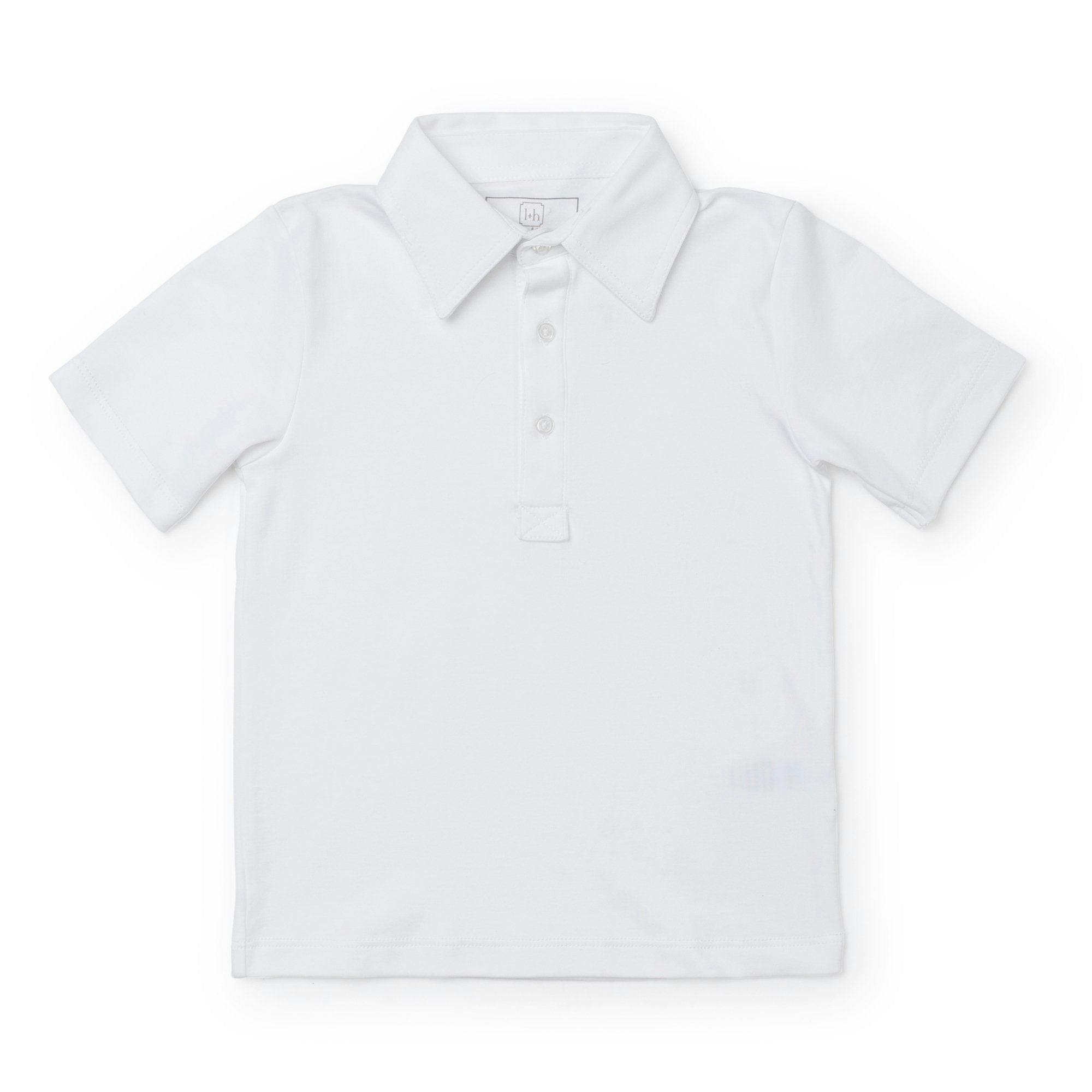 Griffin Boys' Pima Cotton Polo Golf Shirt White