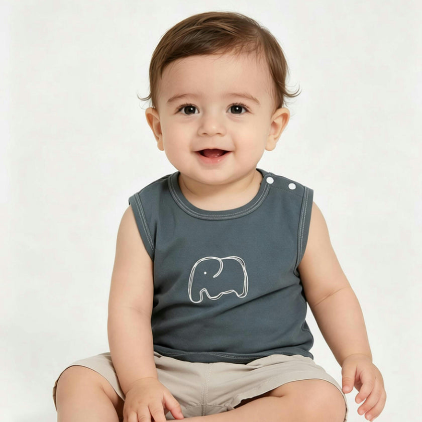 Blue Elephant Short Set