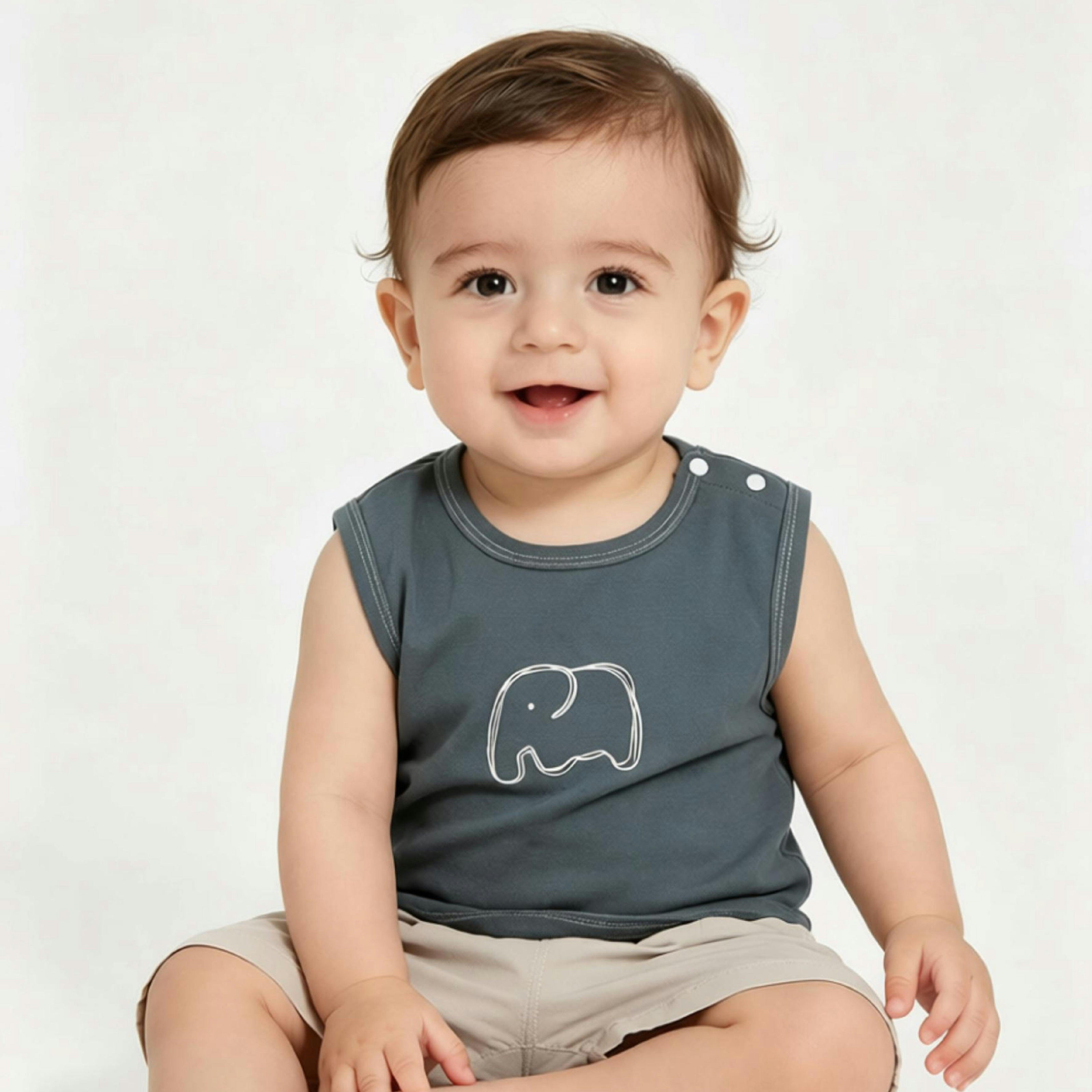 Blue Elephant Short Set