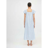 The Therese Nightgown - Blue Petal Stripe