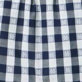 Gingham Ruffle Top, Navy Blue