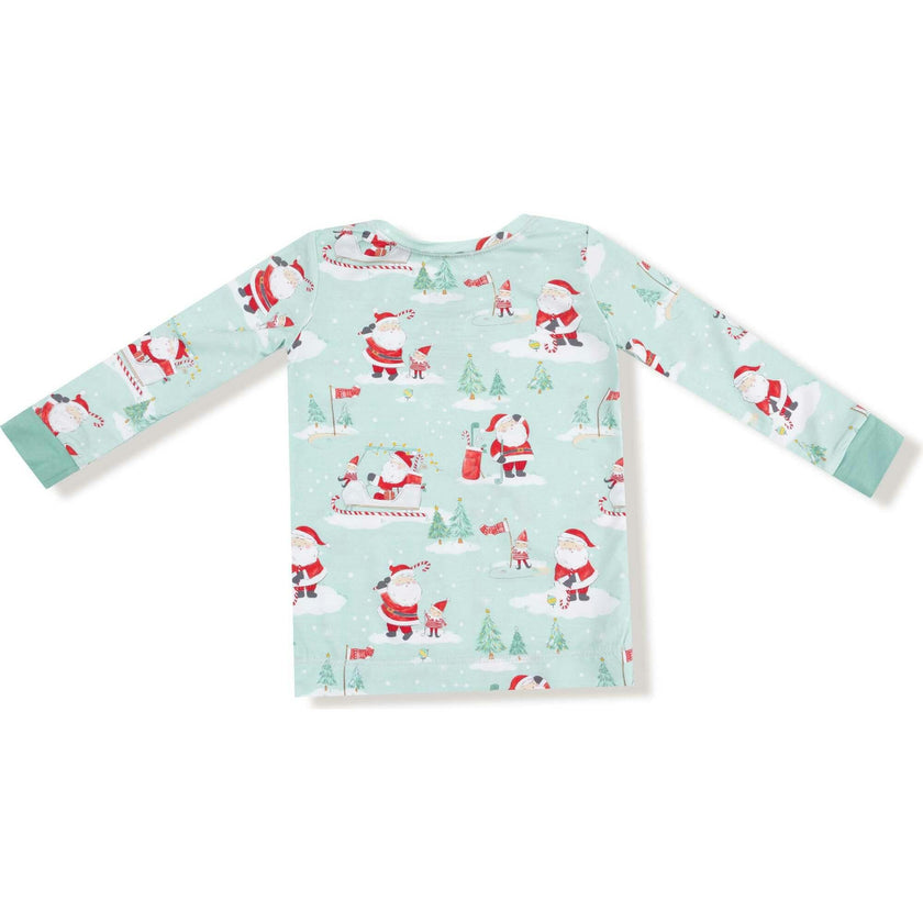 Golfing Santa and Elves - Long Sleeve Loungewear Set
