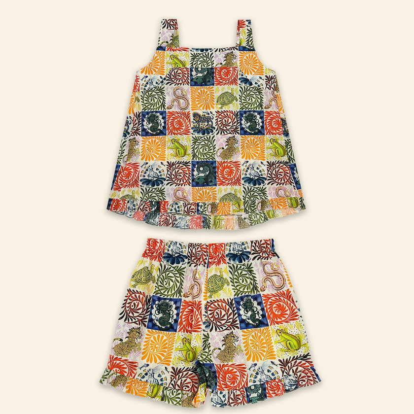 Kids Scarlett Top and Sienna Shorts Wild Tapestry