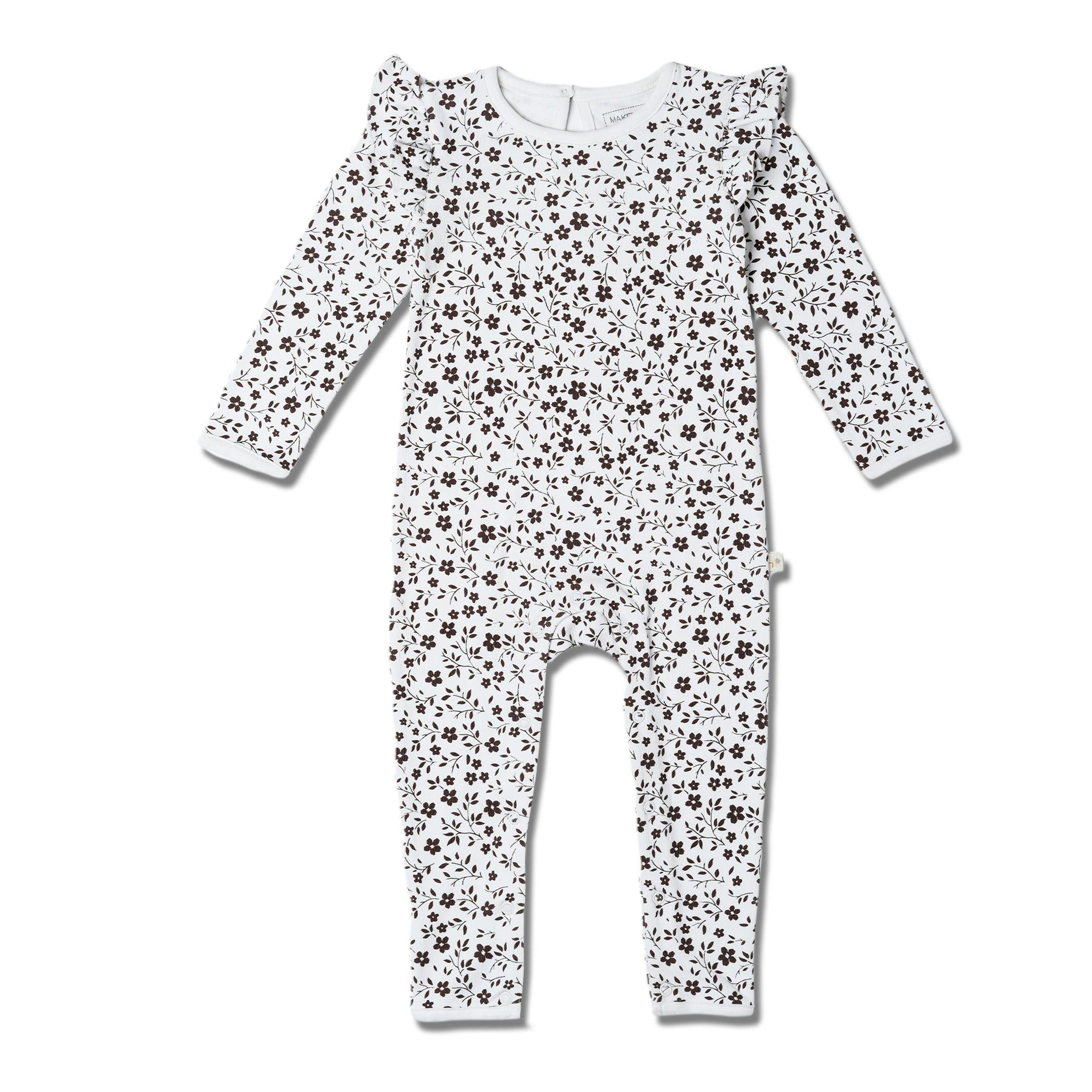 Organic Ruffle Full Sleeve Romper