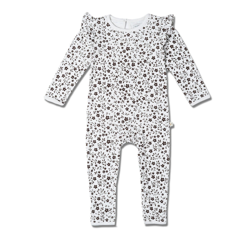Organic Ruffle Full Sleeve Romper