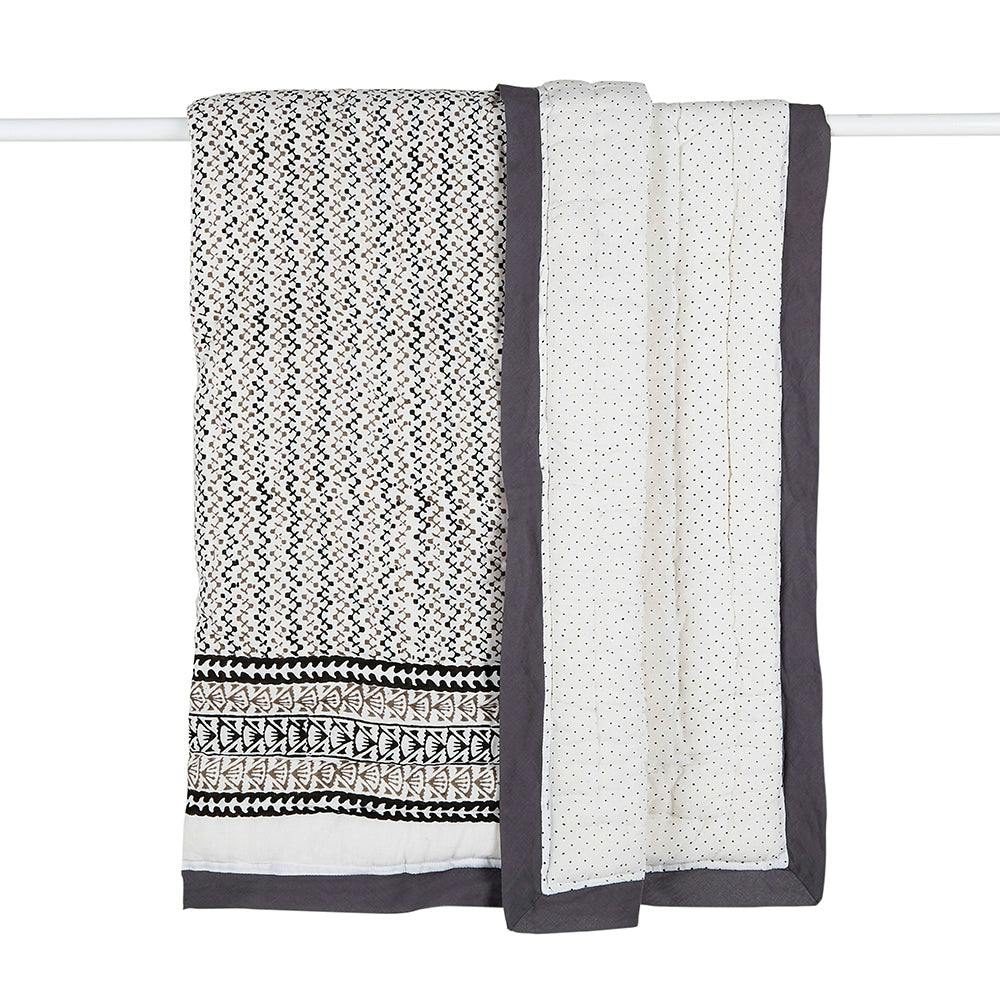 Block-Printed Cotton Crib Quilt