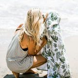 Toddler Hooded Towel - Tropical Leaf