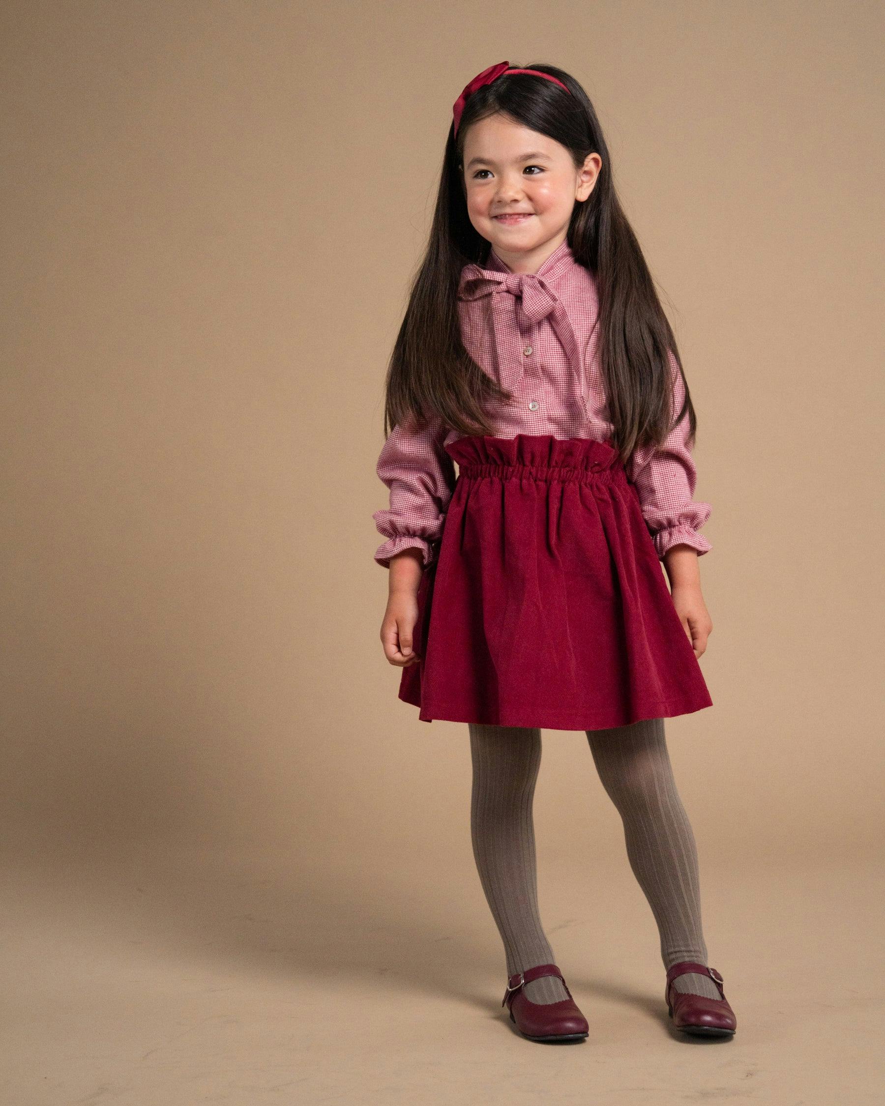 Amaia Blouse Burgundy Minicheck