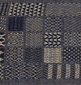 Artisan Hand Loomed Cotton Table Runner - Indigo Blocks - 18"x96" Arcadia Home
