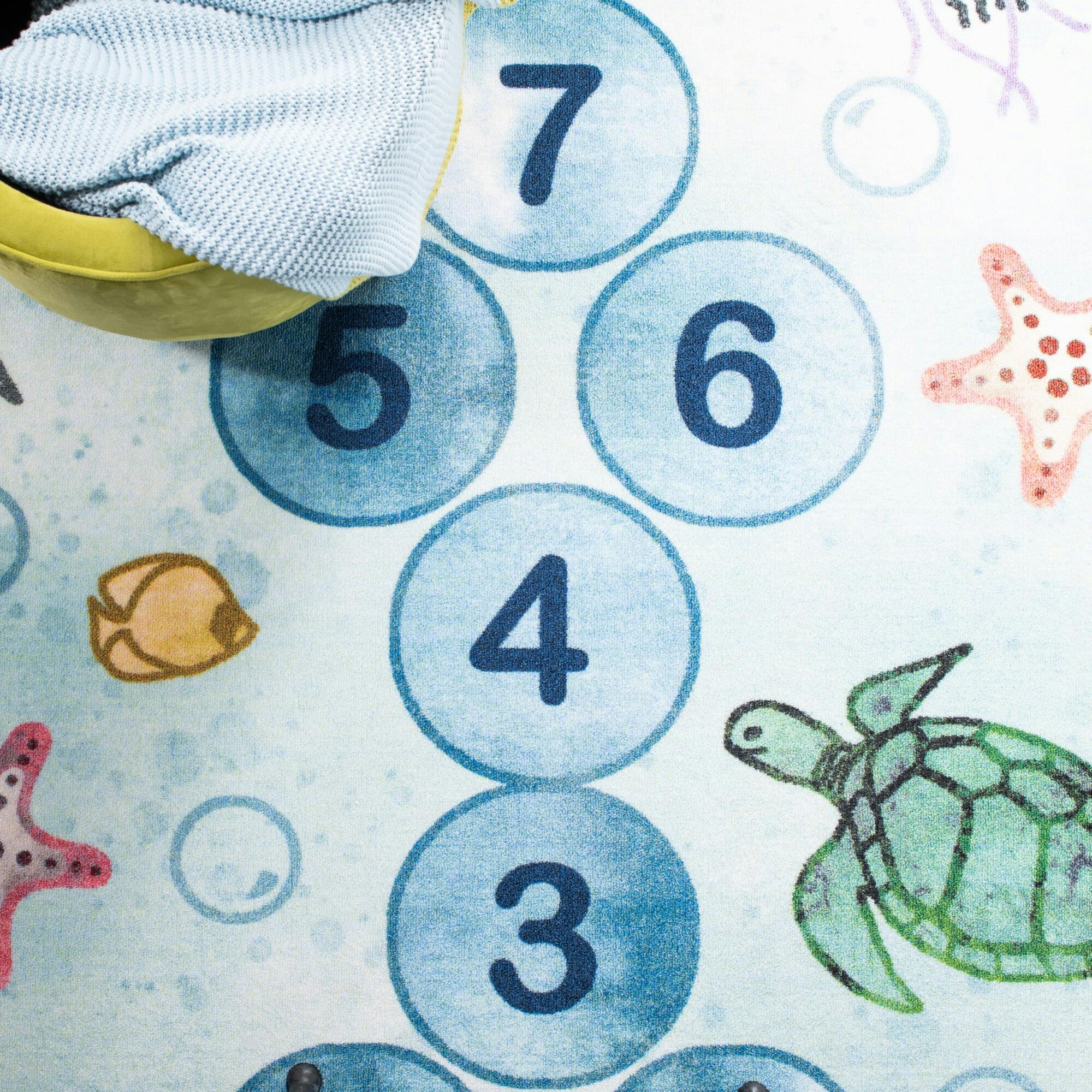 Kids Playhouse Ariel Rug, Blue