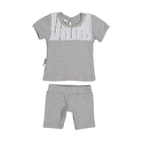 Tux Ruffle 2-Piece Top & Short Set
