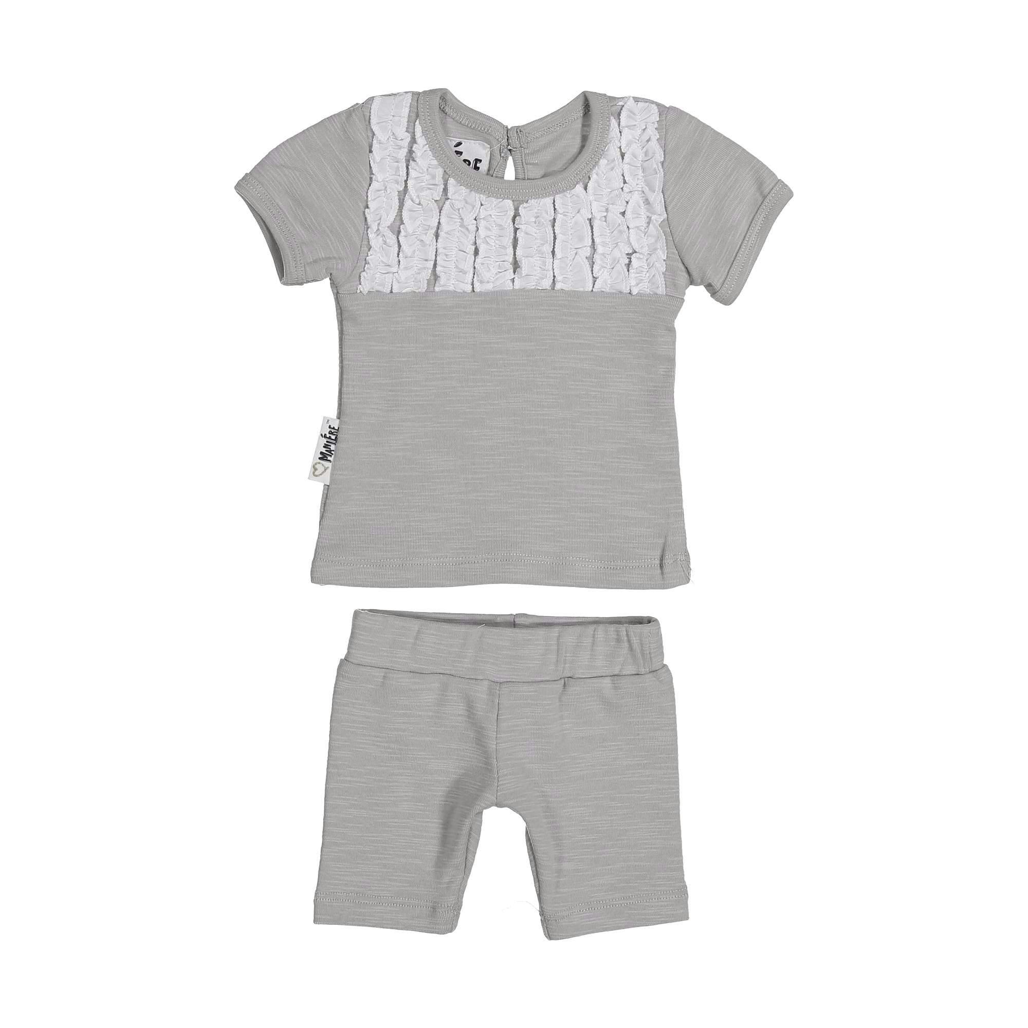 Tux Ruffle 2-Piece Top & Short Set