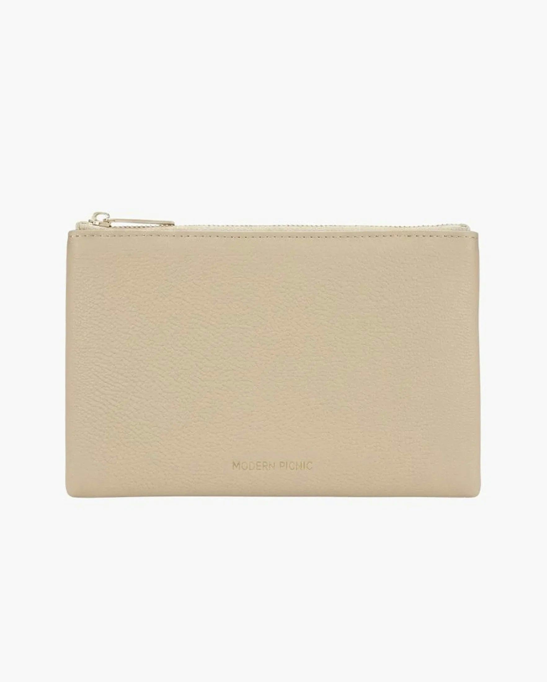 Insulated Small Snack Pouch, Cream Pebble