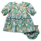Baby Girls Maribelle Dress Set - Green Butterflies