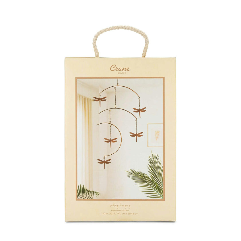 Violet Dragonfly Brass Nursery Ceiling Hanging