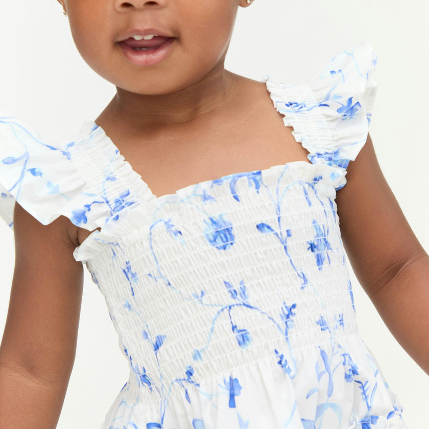 The Tiny Ellie Nap Dress - Blue Botanical