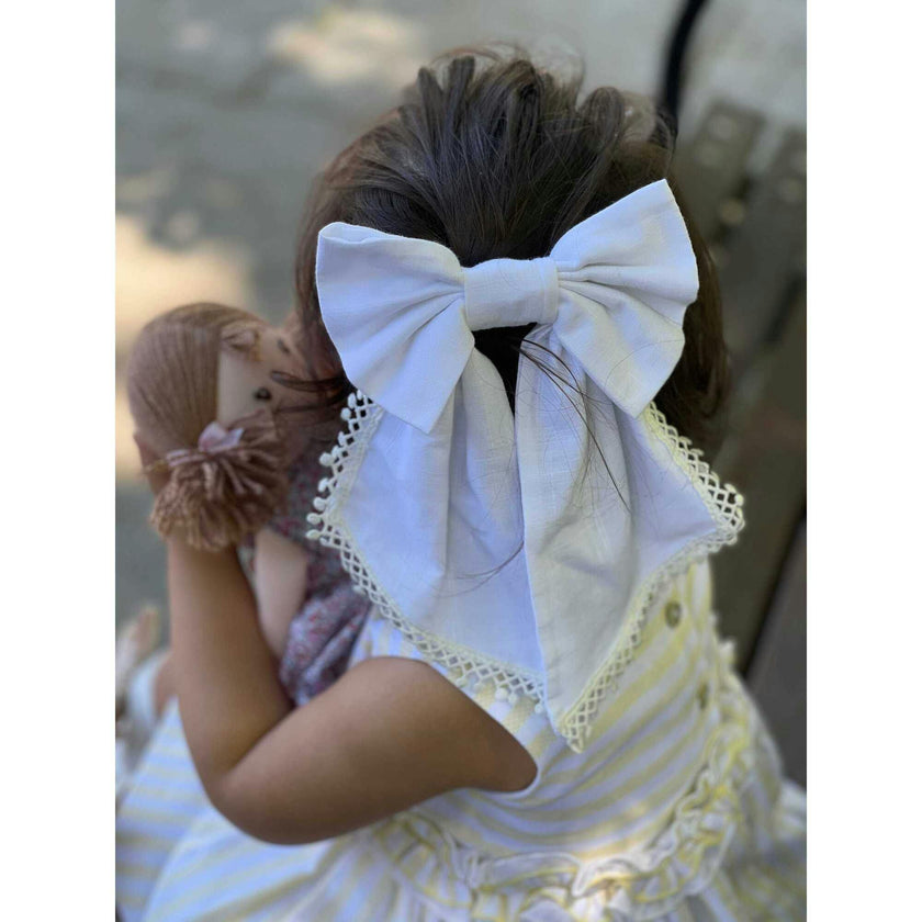 White Jaylin Hair Bow