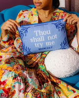 Try Me Needlepoint Pillow