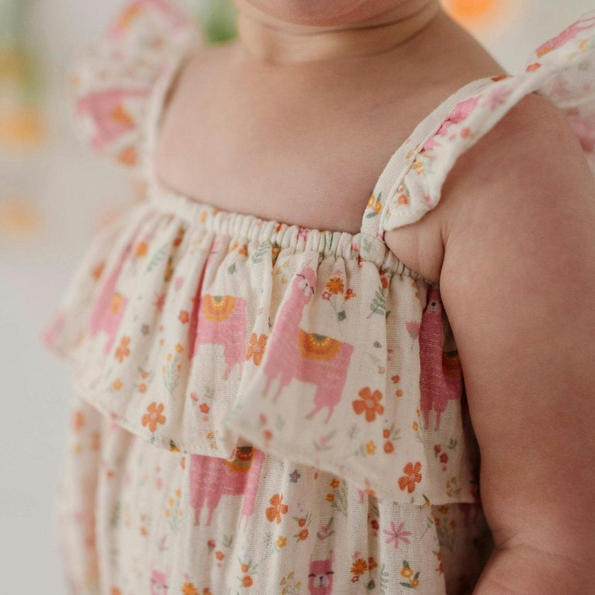 Baby Girl Gauze Bubble Romper