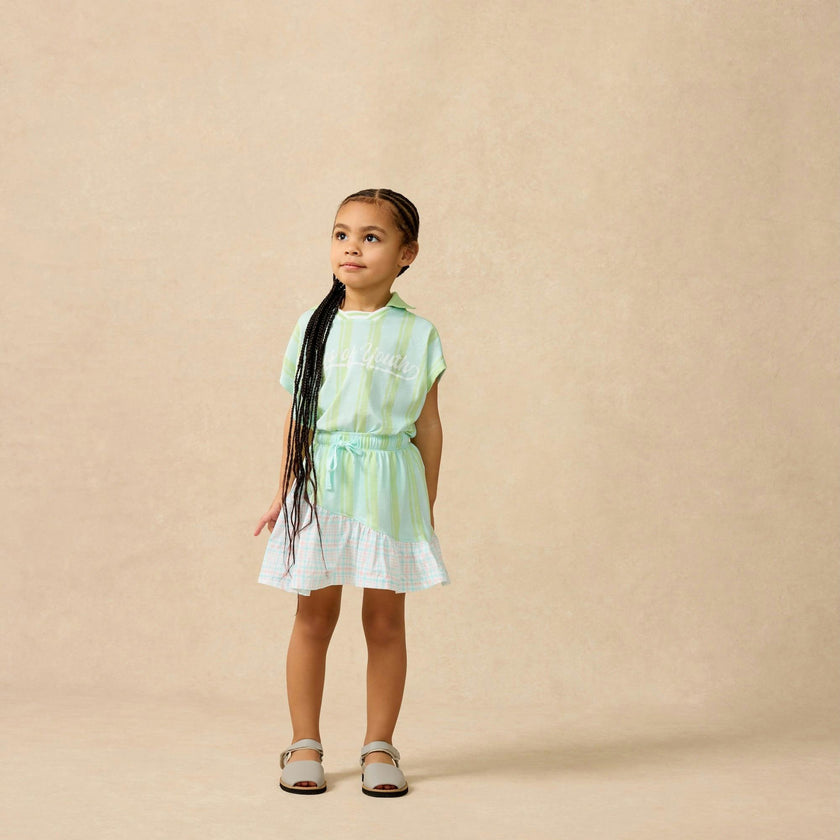 Organic Soccer Shirt in Cotton Candy Stripe