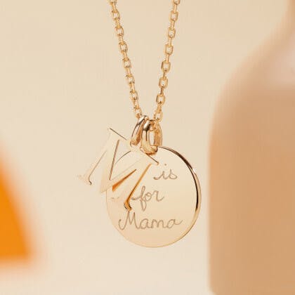 Personalized Alphabet Necklace, 14k Gold Plated