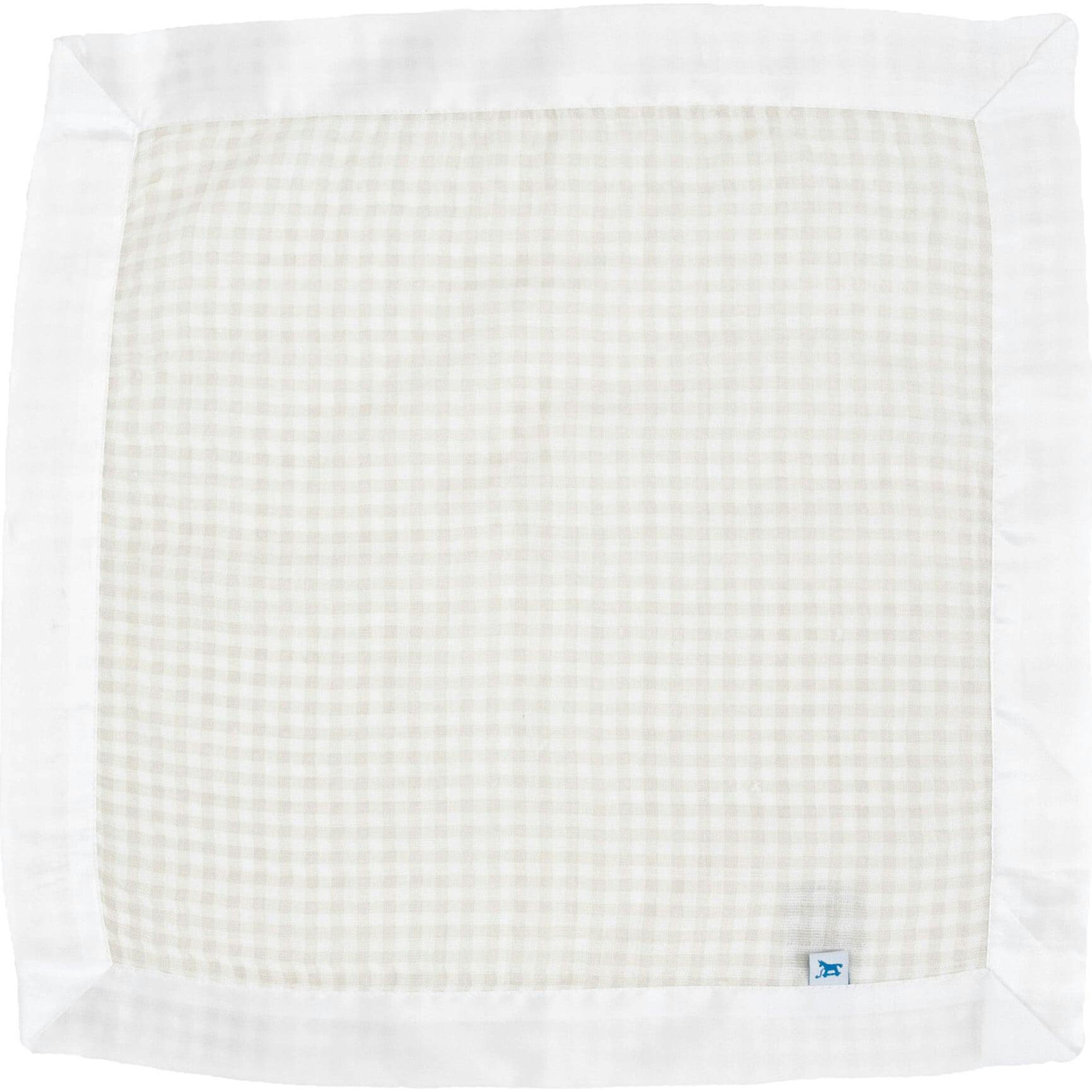 Cotton Muslin Security Blanket 3 Pack - Tan Gingham