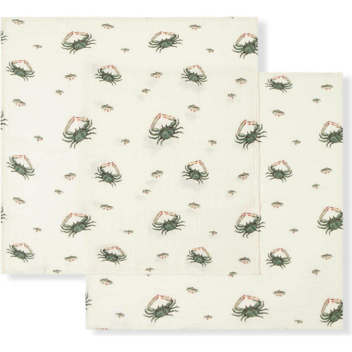 Coastal Bamboo Muslin Two-Piece Burp Cloth Set