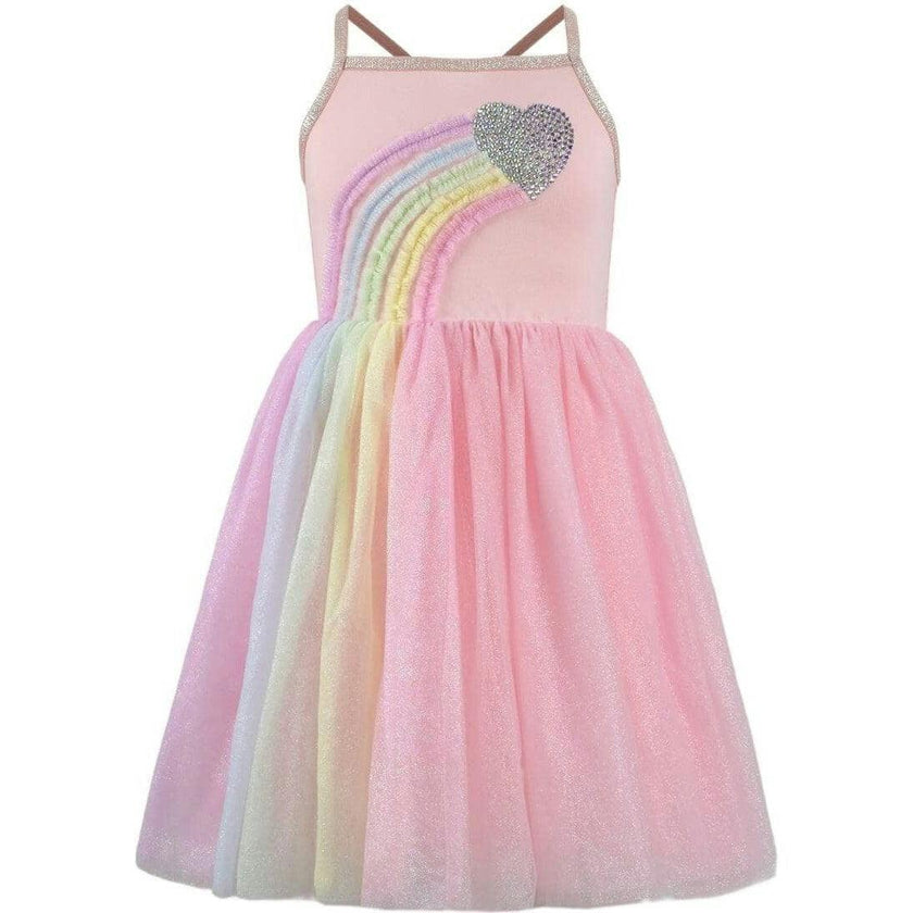 rainbow sequin tiered dress Rainbow Sequin Tiered Tulle Ruffle Dress
