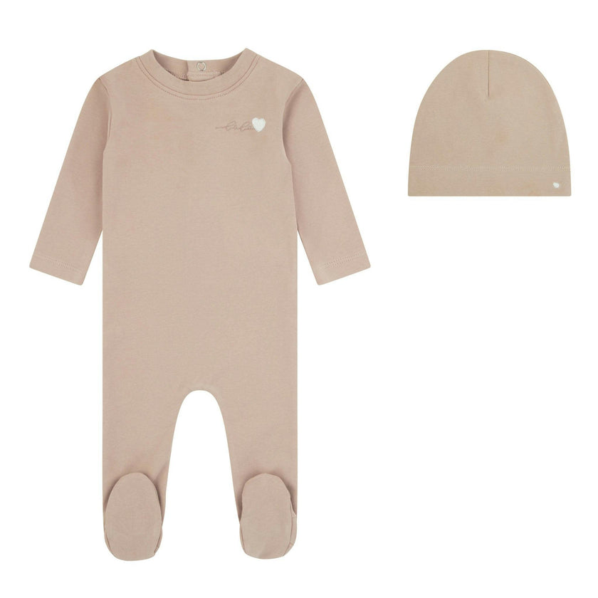 Bebe Heart Footie And Beanie