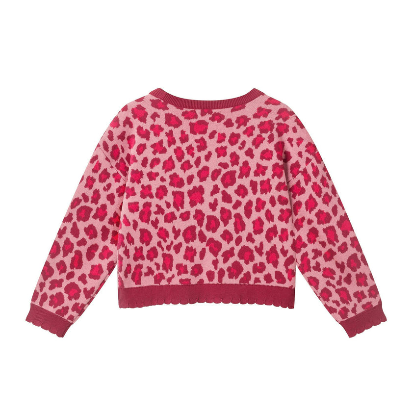 Two-Piece Sweater Set | Pink Leopard