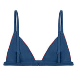 women's newport navy triangle bikini top