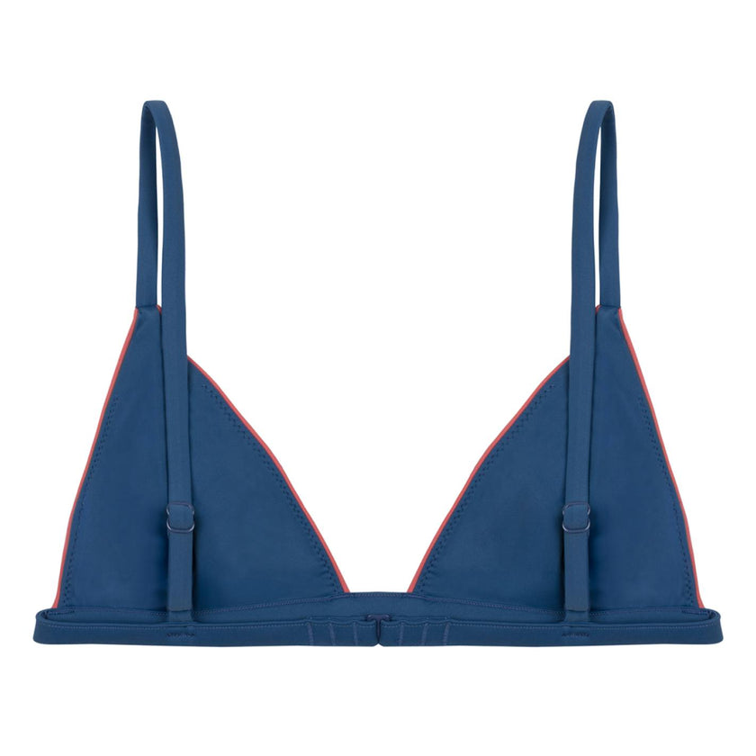 women's newport navy triangle bikini top