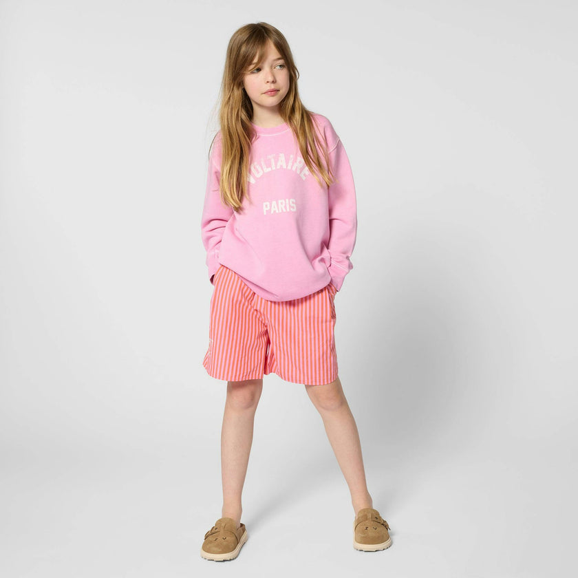 ZADIG & VOLTAIRE Make Art Striped Shorts - Pink Orange