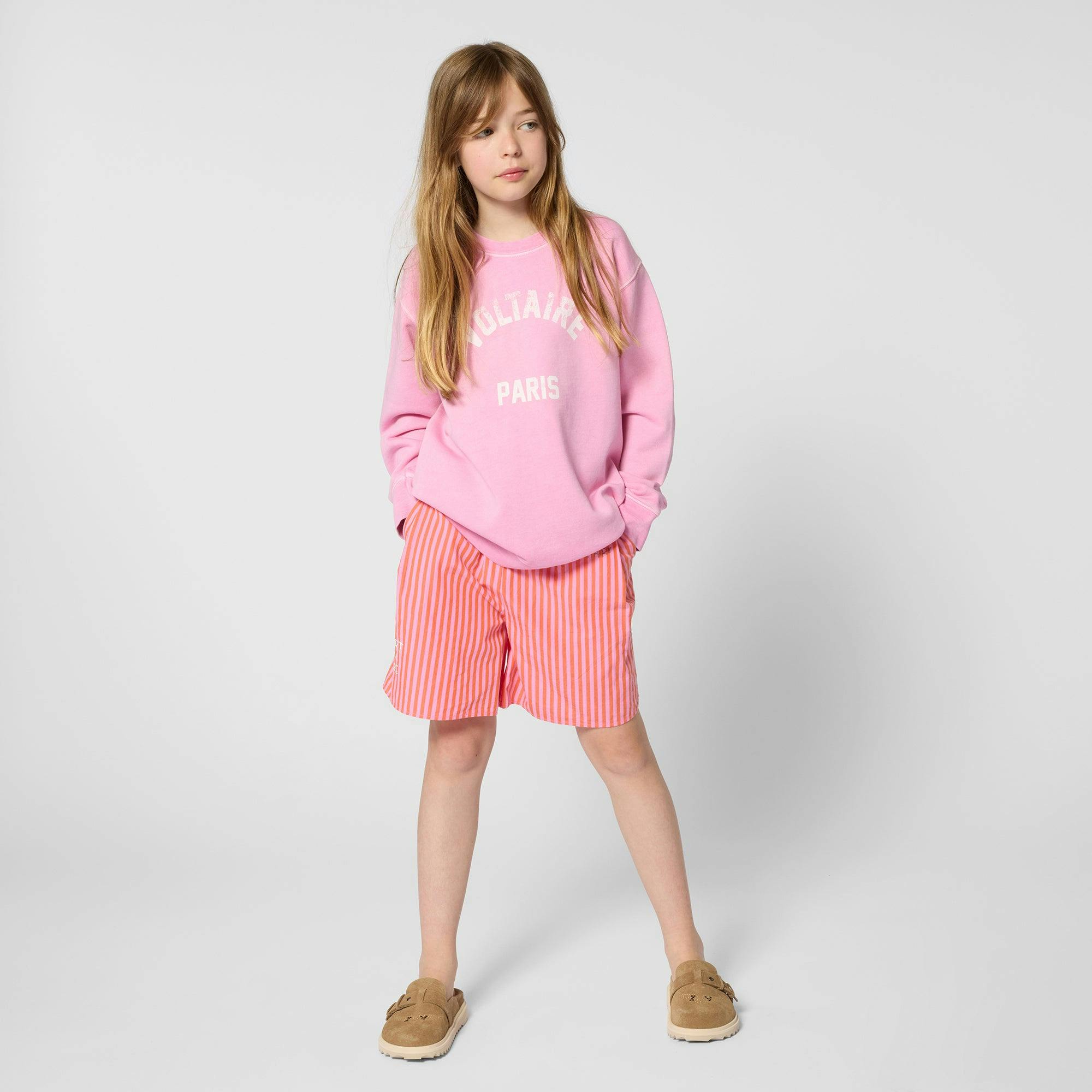 ZADIG & VOLTAIRE Make Art Striped Shorts - Pink Orange